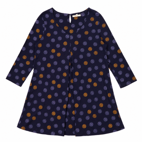 Long Sleeve Tunic Navy Polka Dot