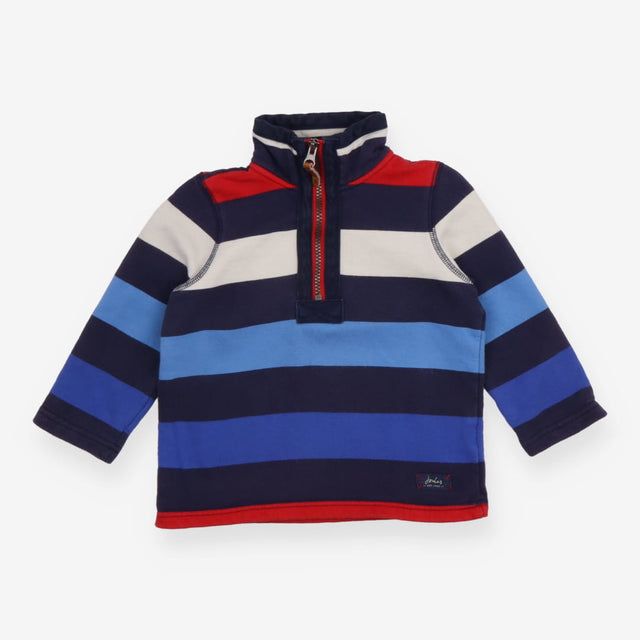 Sweater 1/4 Zip Navy, Red and White Stripe