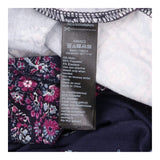 Maxi Dress Navy Ditsy Floral Print Shirred Waist