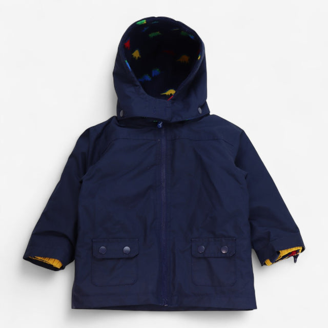 Raincoat navy detachable dinosaur fleece lined