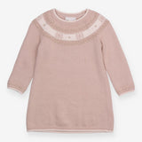 Knit Cable Dress Light Lilac with Fairisle and Met