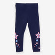 Leggings Navy with Star Appliques