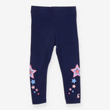 Leggings Navy with Star Appliques
