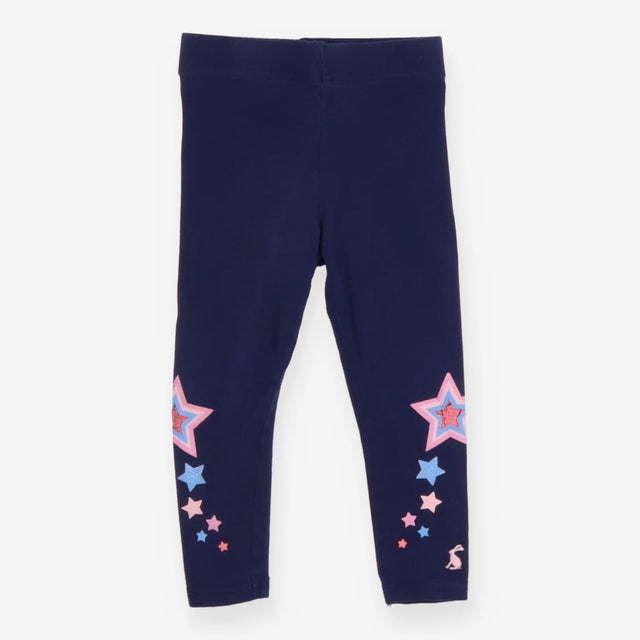 Leggings Navy with Star Appliques