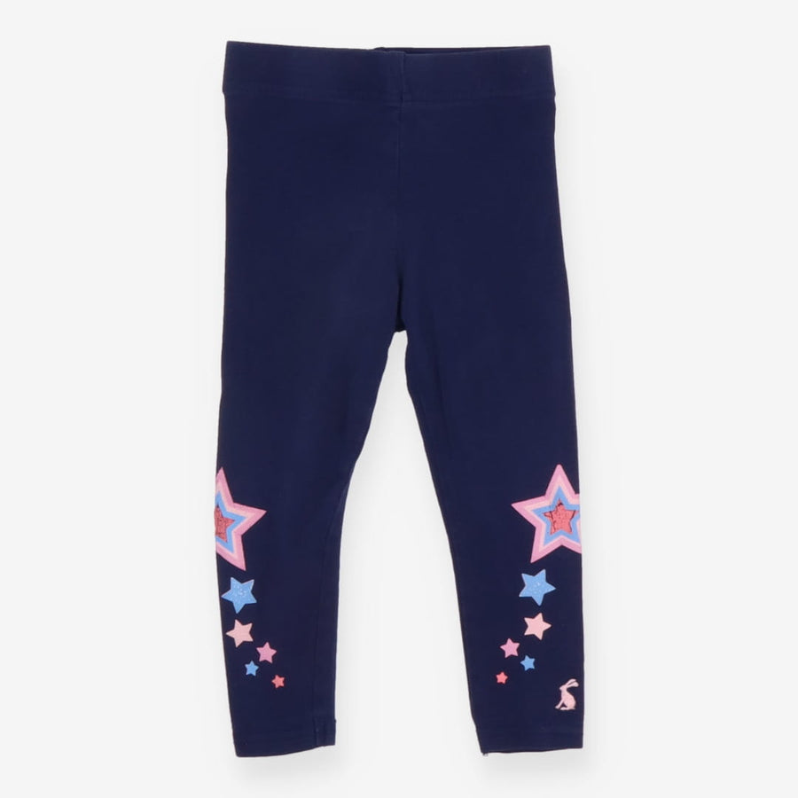 Leggings Navy with Star Appliques