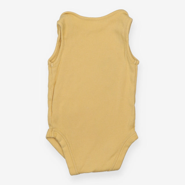 Bodysuit vest yellow ribbed 
