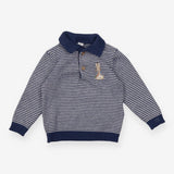 Sweater blue white stripe Peter Rabbit blue collar