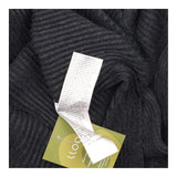 Knit Dress Grey V Neck Pearl Button Ribbed