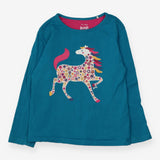 Blue Floral Unicorn Long Sleeve 