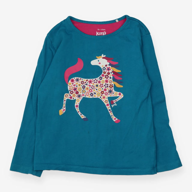 Blue Floral Unicorn Long Sleeve 
