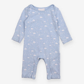 Sleepsuit blue white cloud stars