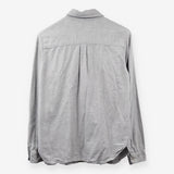 Grey Brushed Cotton Flannel Long Sleeve Shirt