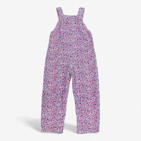 Dungarees cord white ditsy floral pink lining