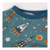 Sweater green space rockets
