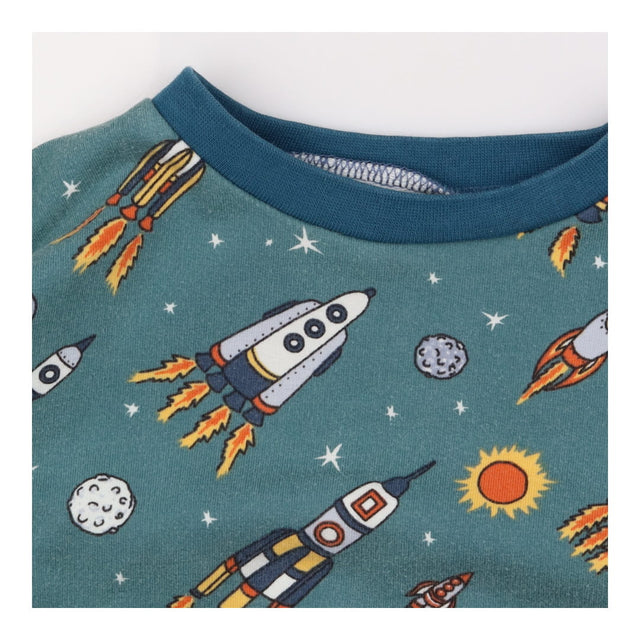 Sweater green space rockets