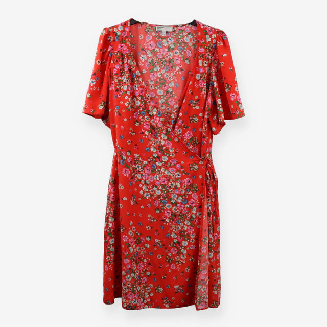 Friends like these Red Floral Wrap Midi Dress
