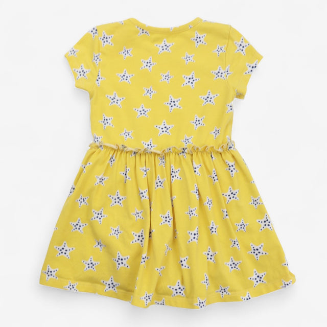 Yellow Starfish Dress with Built In Bodysuit