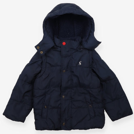 Puffer navy blue fleece lined removable sleeves