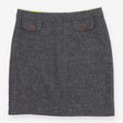 Grey 100% Wool Tailored Mini Skirt 