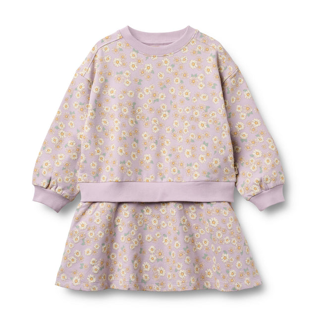 Lavender Daisies Maggie Sweat Dress L/S