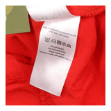 Linen Blend Drawstring Wide Leg Trousers Red