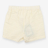 Shorts yellow and white striped