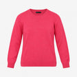 Jumper Fuchsia Pink Crew Neck Long Sleeve Fine Kni