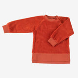 Orange velour sweatshirt