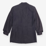 Blazer Grey Relaxed Ruched Sleeve Tailored Jacket
