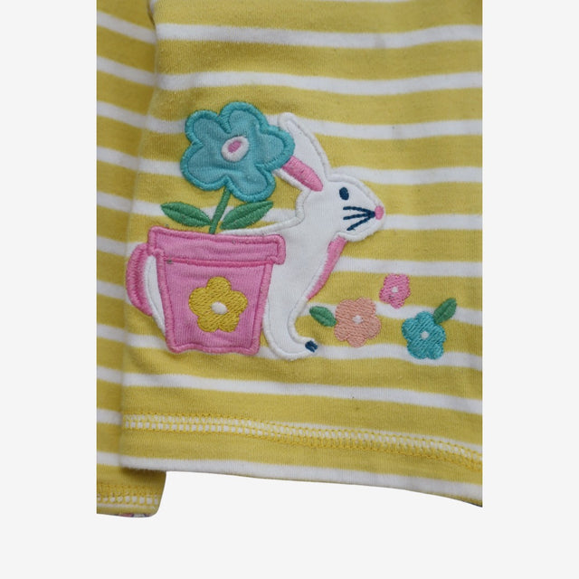 Hoodie Reversible Yellow Stripe and Ditsy Print wi