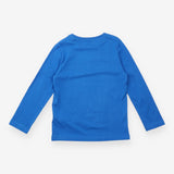 T-Shirt Long Sleeve Blue Stitched Elephant