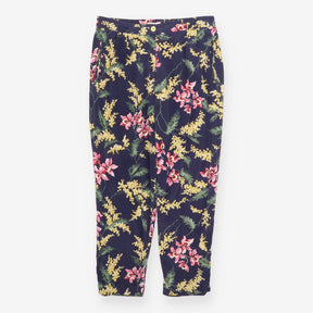 Whistles Floral Trousers Navy Pink Yellow Mimosa O