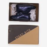 Shoes velcro blue metallic 