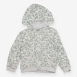 Hoodie Blue Floral Frill Pockets