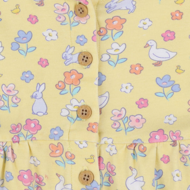 Yellow Ducks and Flowers Dress