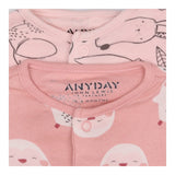 Sleepsuits 2pc pink birds outline animals