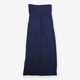 Maternity Skirt Navy Roll-Top Waist