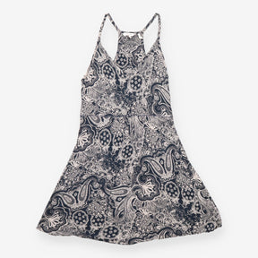 FatFace Navy Cream Paisley Print Racerback Cami Su