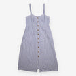 Seraphine Blue White Stripe Linen Button Front Mat