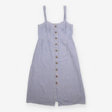 Seraphine Blue White Stripe Linen Button Front Mat