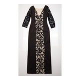 Dress Lace Maxi Black Nude Bodycon 3/4 Sleeve Occa