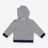 Hoodie navy white duffle front