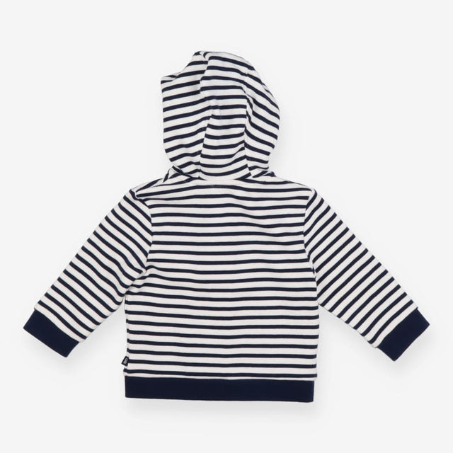 Hoodie navy white duffle front