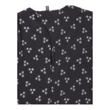 Black White Butterfly Print Long Sleeve Viscose Sh