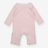 Footless Sleepsuit Pink with Flower Pattern