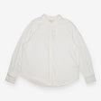 Shirt White Textured Cotton Button Front