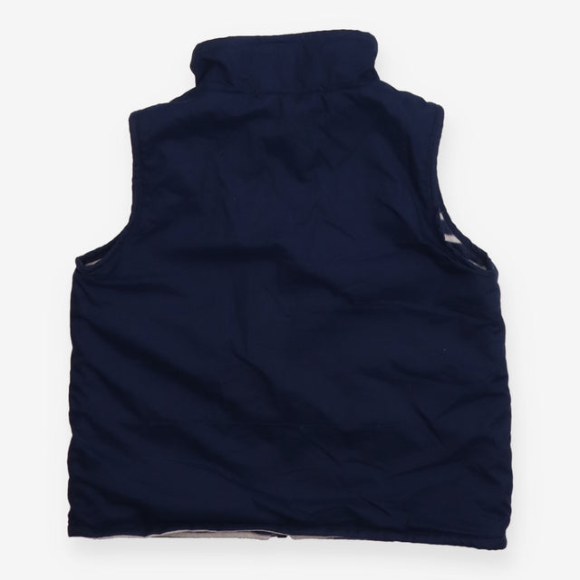 Blue Gilet Reversible Striped Lining 