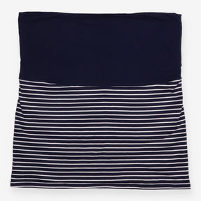 Maternity Skirt Navy White Stripe Over Bump