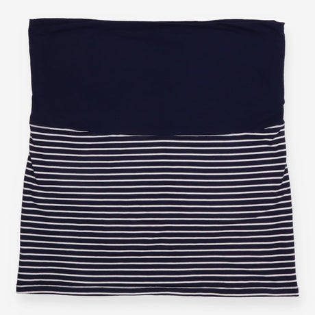 Maternity Skirt Navy White Stripe Over Bump
