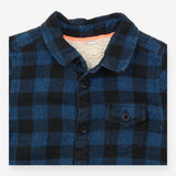 Shacket blue fleece lined
